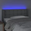 Galvūgalis su LED, šviesiai pilkas, 83x16x78/88cm, audinys