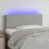 Galvūgalis su LED, šviesiai pilkas, 90x5x78/88cm, audinys