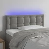 Galvūgalis su LED, šviesiai pilkas, 90x5x78/88cm, aksomas