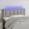 Galvūgalis su LED, šviesiai pilkas, 90x5x78/88cm, audinys
