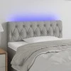 Galvūgalis su LED, šviesiai pilkas, 90x7x78/88cm, audinys