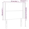 Galvūgalis su LED, šviesiai pilkas, 93x16x118/128cm, audinys