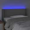 Galvūgalis su LED, šviesiai pilkas, 93x16x78/88cm, audinys