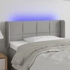 Galvūgalis su LED, šviesiai pilkas, 93x16x78/88cm, audinys