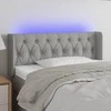 Galvūgalis su LED, šviesiai pilkas, 93x16x78/88cm, audinys