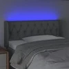 Galvūgalis su LED, šviesiai pilkas, 93x16x78/88cm, audinys