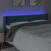 Galvūgalis su LED, tamsiai mėlynas, 203x16x78/88cm, aksomas