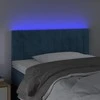 Galvūgalis su LED, tamsiai mėlynas, 90x5x78/88cm,aksomas