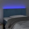 Galvūgalis su LED, tamsiai mėlynas, 90x5x78/88cm,aksomas