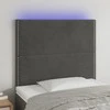 Galvūgalis su LED, tamsiai pilkas, 100x5x118/128cm, aksomas