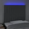Galvūgalis su LED, tamsiai pilkas, 100x5x118/128cm, audinys