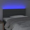 Galvūgalis su LED, tamsiai pilkas, 100x5x78/88cm, audinys