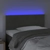 Galvūgalis su LED, tamsiai pilkas, 100x5x78/88cm, aksomas