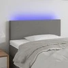 Galvūgalis su LED, tamsiai pilkas, 100x5x78/88cm, audinys