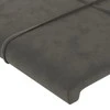 Galvūgalis su LED, tamsiai pilkas, 100x5x78/88cm, aksomas