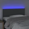 Galvūgalis su LED, tamsiai pilkas, 100x5x78/88cm, audinys