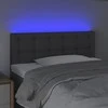 Galvūgalis su LED, tamsiai pilkas, 100x5x78/88cm, audinys