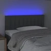Galvūgalis su LED, tamsiai pilkas, 100x5x78/88cm, audinys