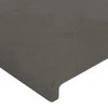 Galvūgalis su LED, tamsiai pilkas, 103x16x118/128cm, aksomas