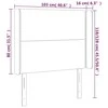 Galvūgalis su LED, tamsiai pilkas, 103x16x118/128cm, audinys