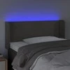 Galvūgalis su LED, tamsiai pilkas, 103x16x78/88cm, aksomas