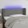 Galvūgalis su LED, tamsiai pilkas, 103x16x78/88cm, audinys