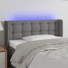 Galvūgalis su LED, tamsiai pilkas, 103x16x78/88cm, audinys
