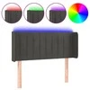 Galvūgalis su LED, tamsiai pilkas, 103x16x78/88cm, aksomas