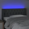 Galvūgalis su LED, tamsiai pilkas, 103x16x78/88cm, audinys