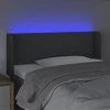 Galvūgalis su LED, tamsiai pilkas, 103x16x78/88cm, audinys