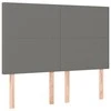 Galvūgalis su LED, tamsiai pilkas, 144x5x118/128cm, audinys