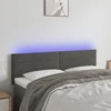 Galvūgalis su LED, tamsiai pilkas, 144x5x78/88cm, aksomas