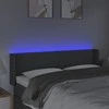 Galvūgalis su LED, tamsiai pilkas, 147x16x78/88cm, audinys