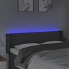 Galvūgalis su LED, tamsiai pilkas, 147x16x78/88cm, audinys