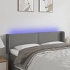 Galvūgalis su LED, tamsiai pilkas, 147x16x78/88cm, audinys