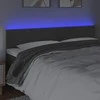 Galvūgalis su LED, tamsiai pilkas, 160x5x78/88cm, aksomas