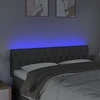 Galvūgalis su LED, tamsiai pilkas, 160x7x78/88cm, audinys