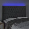 Galvūgalis su LED, tamsiai pilkas, 163x16x118/128cm, audinys