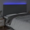 Galvūgalis su LED, tamsiai pilkas, 180x5x118/128cm, audinys