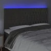 Galvūgalis su LED, tamsiai pilkas, 180x7x118/128cm, aksomas