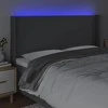 Galvūgalis su LED, tamsiai pilkas, 183x16x118/128cm, audinys