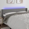 Galvūgalis su LED, tamsiai pilkas, 183x16x78/88cm, audinys