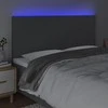 Galvūgalis su LED, tamsiai pilkas, 200x5x118/128cm, audinys