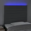 Galvūgalis su LED, tamsiai pilkas, 80x5x118/128cm, audinys
