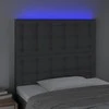 Galvūgalis su LED, tamsiai pilkas, 80x5x118/128cm, audinys
