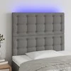 Galvūgalis su LED, tamsiai pilkas, 80x5x118/128cm, audinys