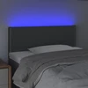 Galvūgalis su LED, tamsiai pilkas, 80x5x78/88cm, audinys