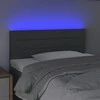 Galvūgalis su LED, tamsiai pilkas, 80x5x78/88cm, audinys