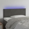 Galvūgalis su LED, tamsiai pilkas, 80x5x78/88cm, aksomas
