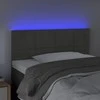 Galvūgalis su LED, tamsiai pilkas, 80x5x78/88cm, aksomas